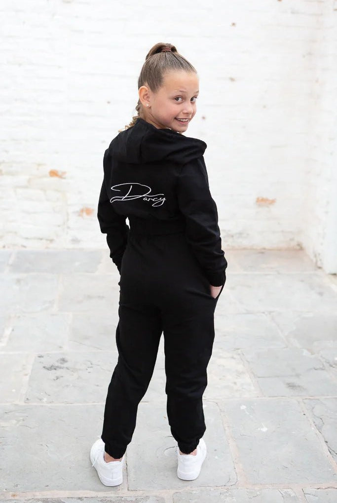 Ebony Black Sports Crop Jacket