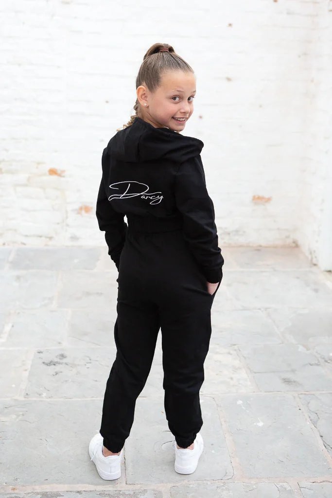 Ebony Black Sports Crop Jacket