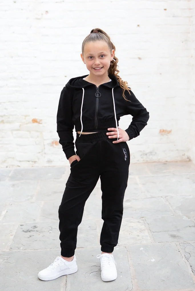 Ebony Black Sports Crop Jacket