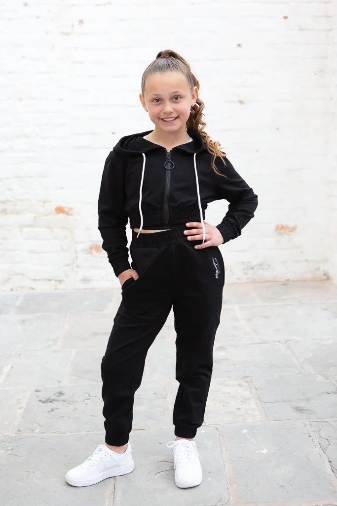 Ebony Black Sports Crop Jacket