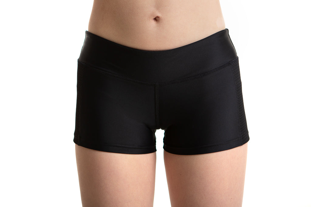 Ebony Sports Mesh Shorts - Black