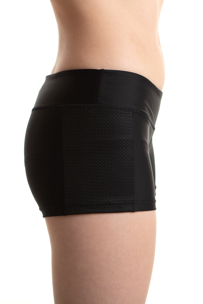 Ebony Sports Mesh Shorts - Black