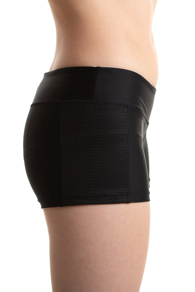 Ebony Sports Mesh Shorts - Black