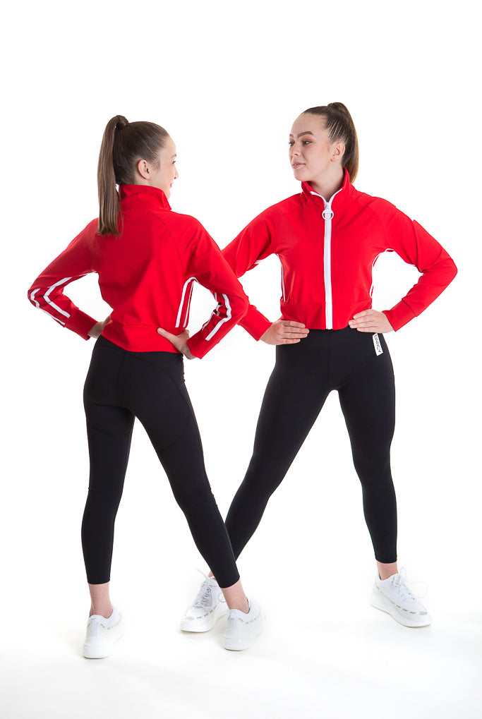 Lycra Tracksuit Jacket - Racing Red