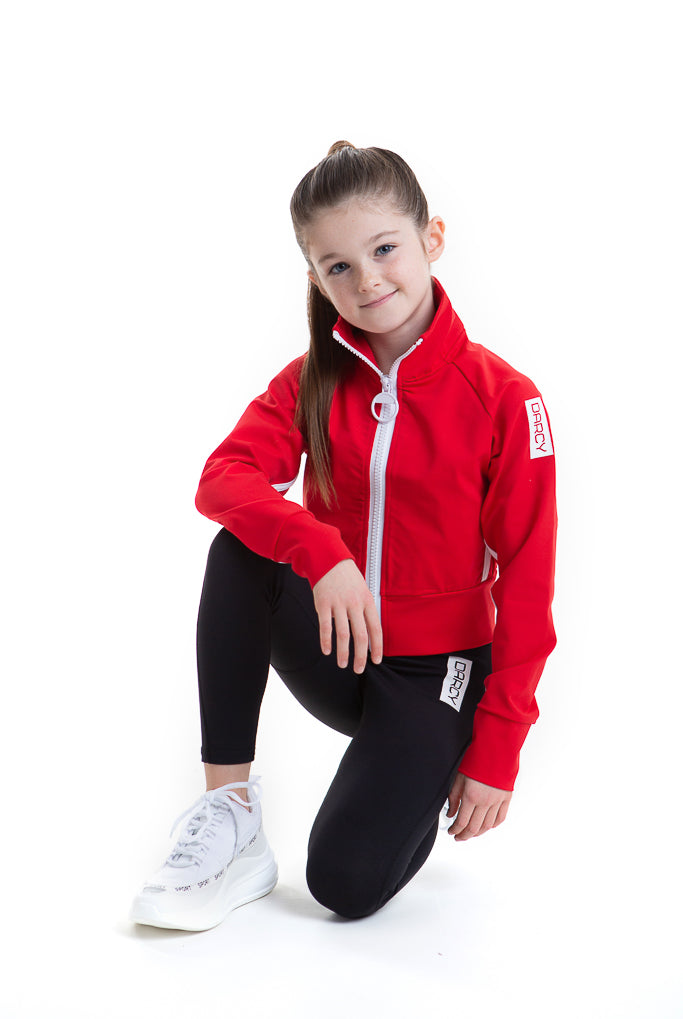 Lycra Tracksuit Jacket - Racing Red