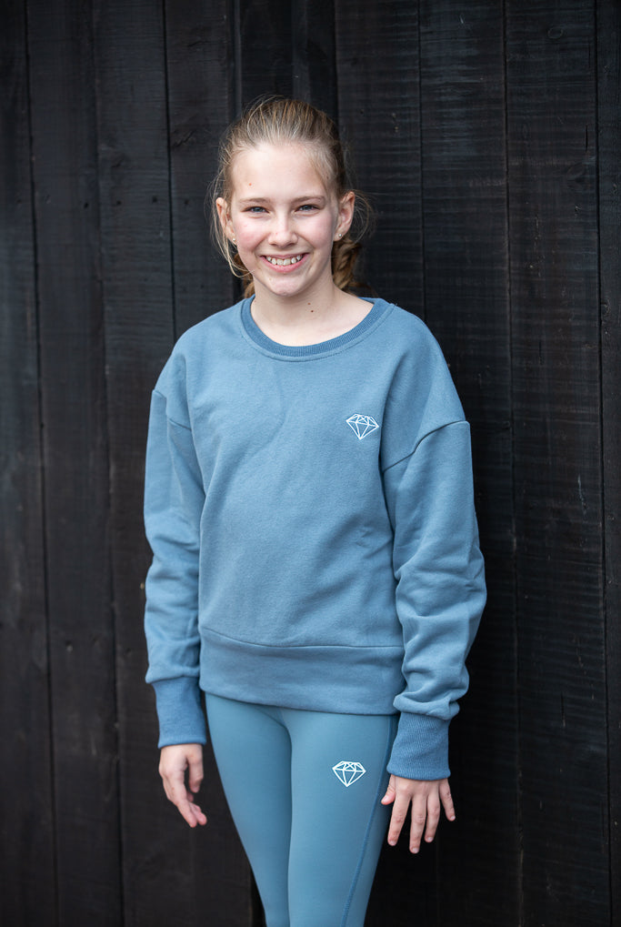 Misty Blue Oversized Sweater