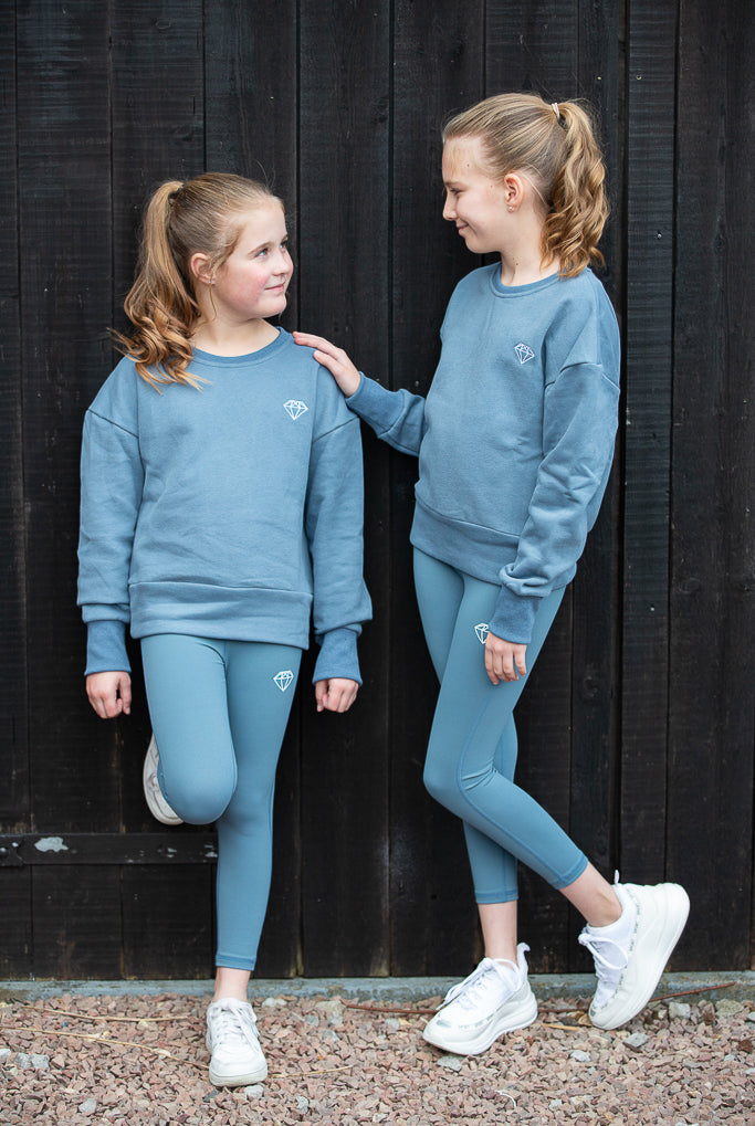 Misty Blue Oversized Sweater