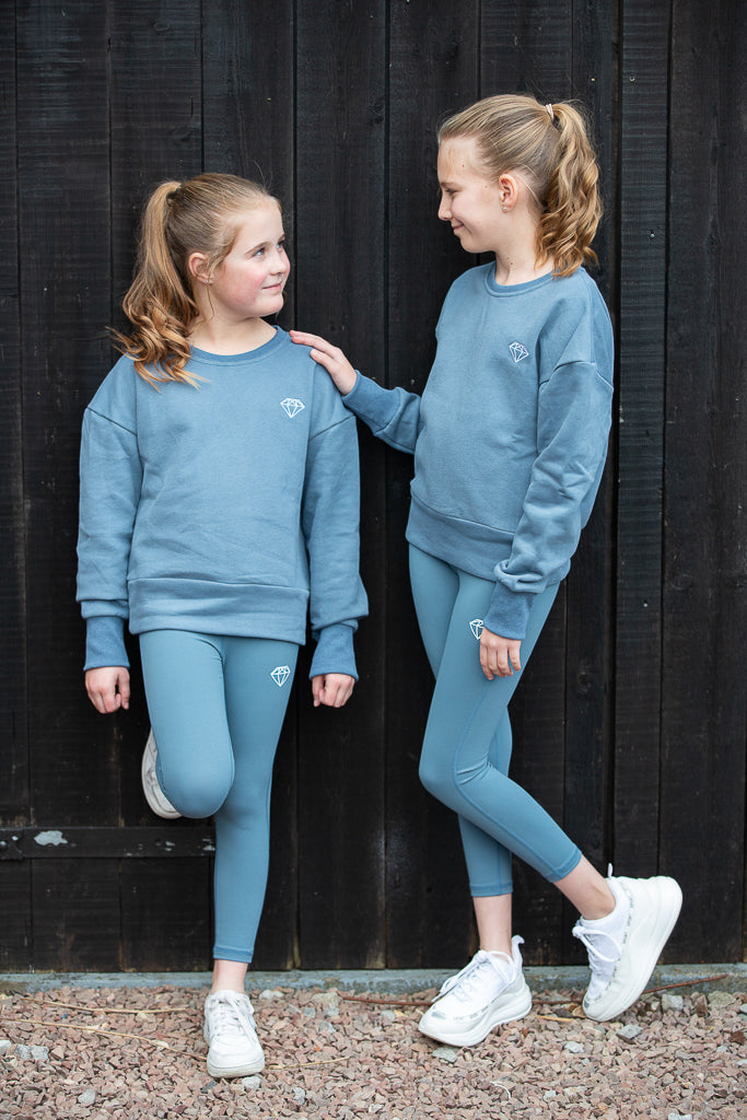 Misty Blue Oversized Sweater