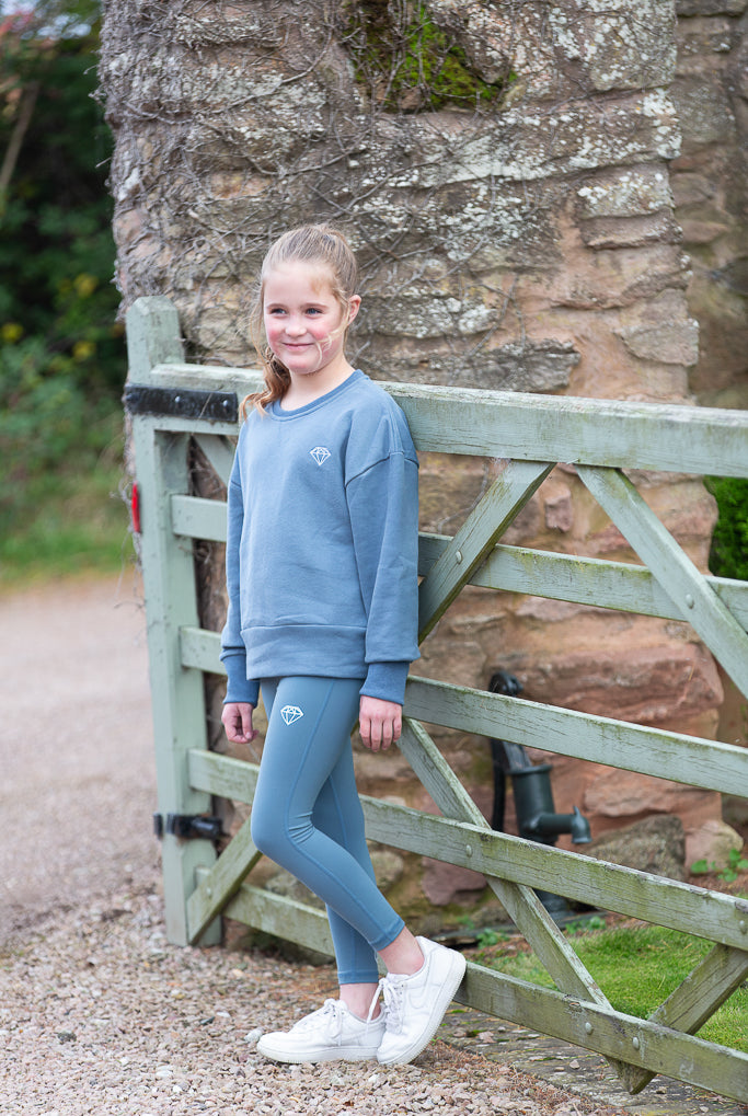 Misty Blue Oversized Sweater