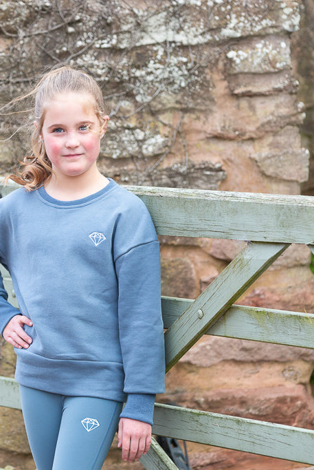 Misty Blue Oversized Sweater