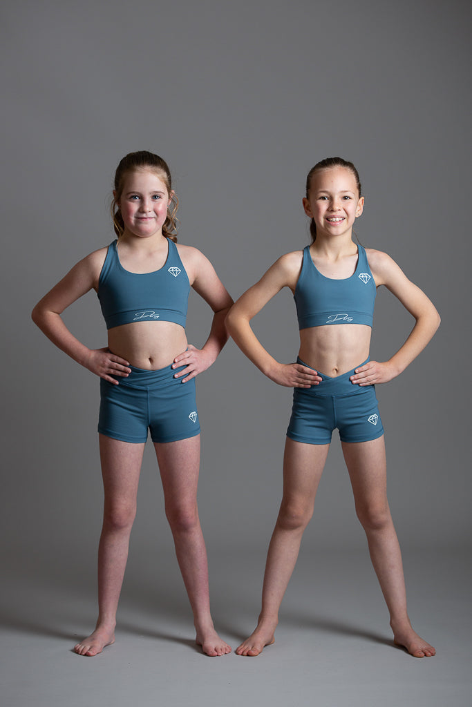 Misty Blue Sports Shorts