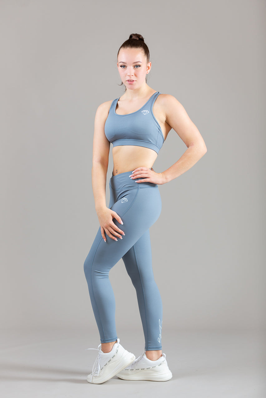 Soft Blue Sports Crop Top