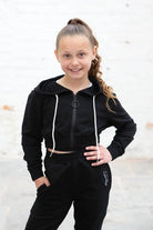 Ebony Black Sports Crop Jacket