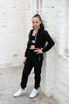 Ebony Black Sports Crop Jacket