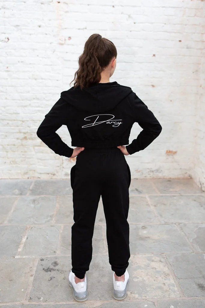 Ebony Black Sports Crop Jacket