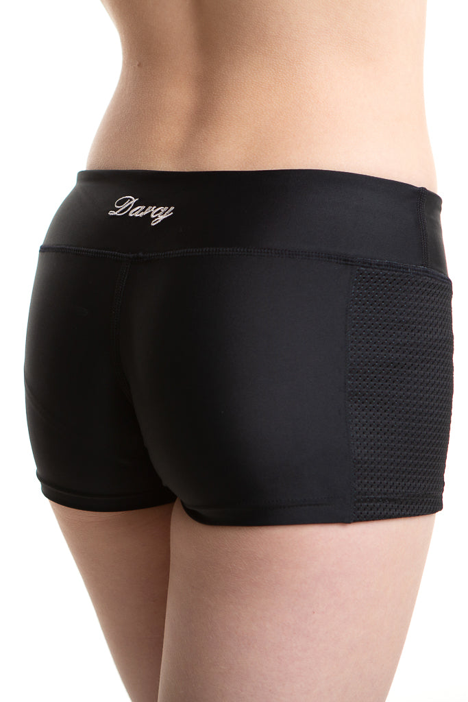 Ebony Sports Mesh Shorts - Black