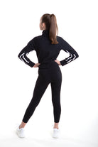 Lycra Tracksuit Jacket - Ebony Black