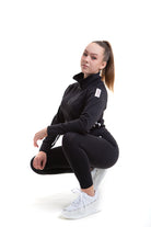 Lycra Tracksuit Jacket - Ebony Black