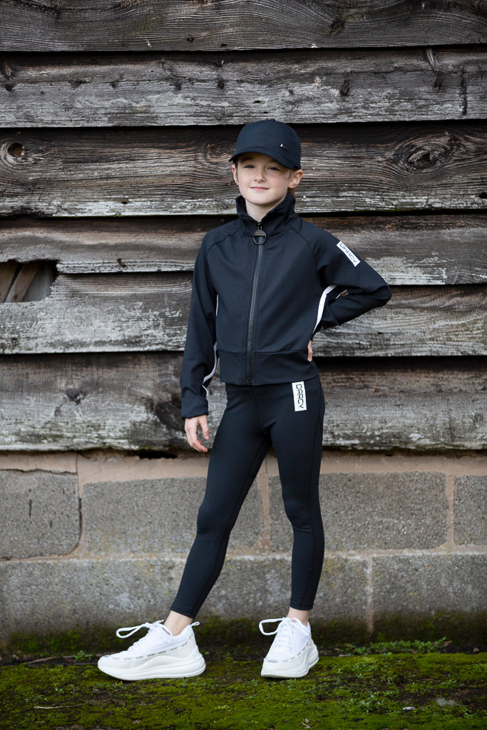 Lycra Tracksuit Jacket - Ebony Black