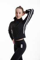 Lycra Tracksuit Jacket - Ebony Black