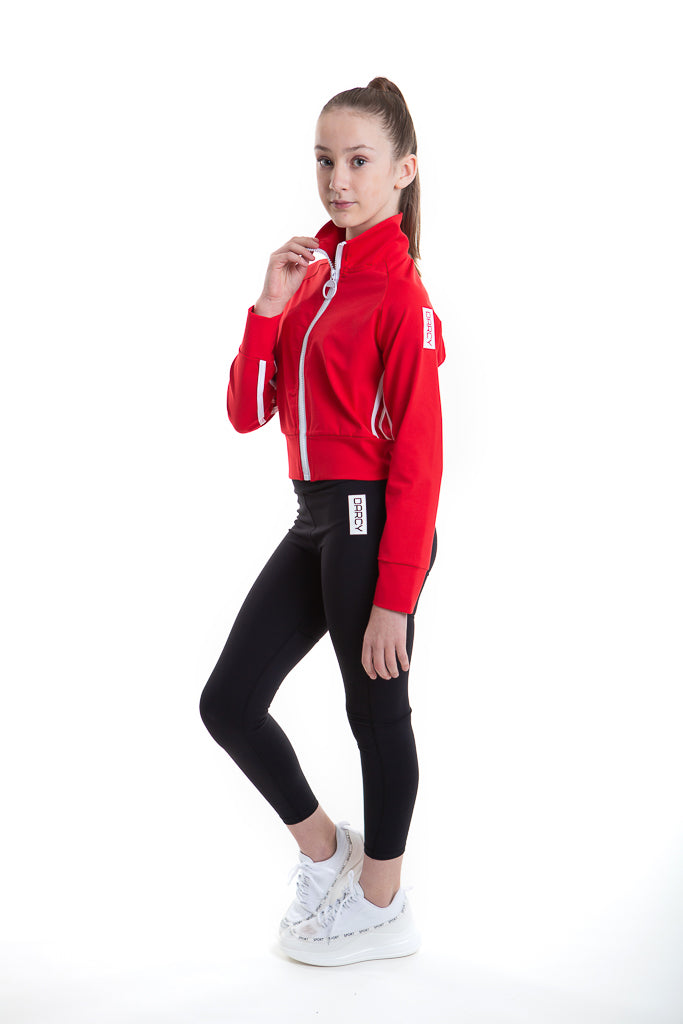 Lycra Tracksuit Jacket - Racing Red