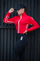 Lycra Tracksuit Jacket - Racing Red