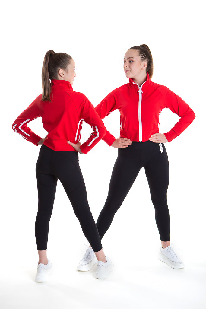 Lycra Tracksuit Jacket - Racing Red