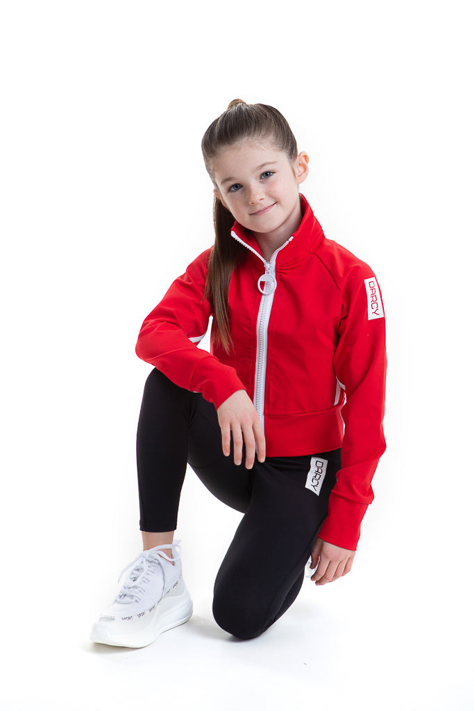 Lycra Tracksuit Jacket - Racing Red