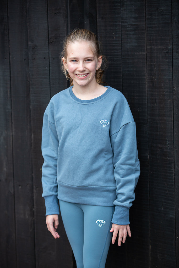 Misty Blue Oversized Sweater