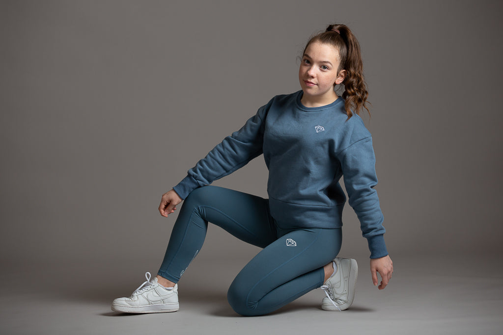 Misty Blue Oversized Sweater