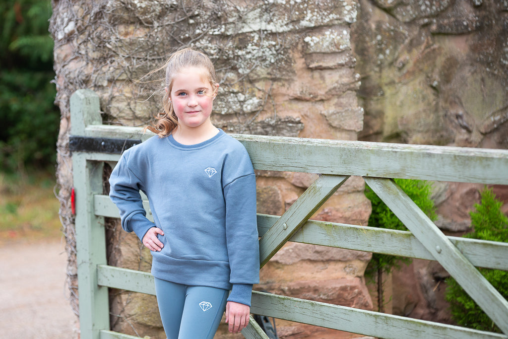 Misty Blue Oversized Sweater