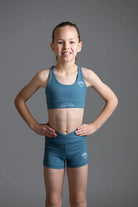 Misty Blue Sports Crop Top