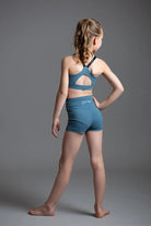 Misty Blue Sports Crop Top