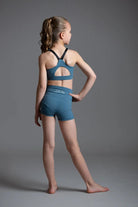 Misty Blue Sports Crop Top