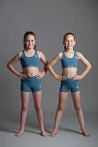 Misty Blue Sports Crop Top