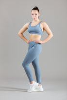 Soft Blue Sports Crop Top