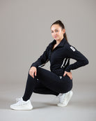 Lycra Tracksuit Jacket - Ebony Black